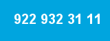 922 932 31 11 922 932 31 11